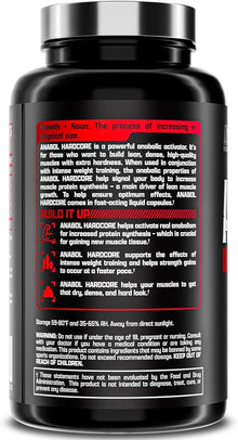 Nutrex Anabol Hardcore – Activador Anabólico y Agente de Endurecimiento Muscular (60 Cápsulas Líquidas)