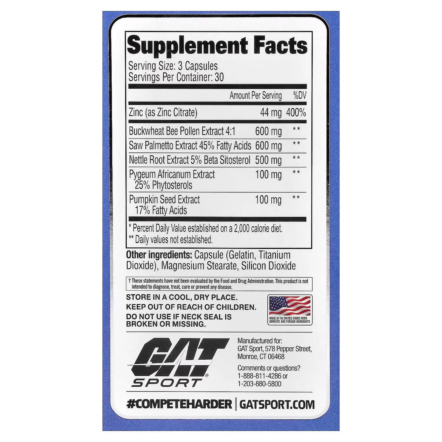 GAT Sport Testrol Prostate – Soporte Avanzado para la Salud de la Próstata (90 Cápsulas)
