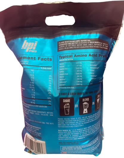 BPI Sports Bulk Muscle XL – Ganador de Masa Muscular Limpio (13 lb / 5.9 kg)