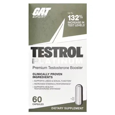GAT Sport Testrol Platinum – Potenciador de Testosterona Premium (60 Tabletas)