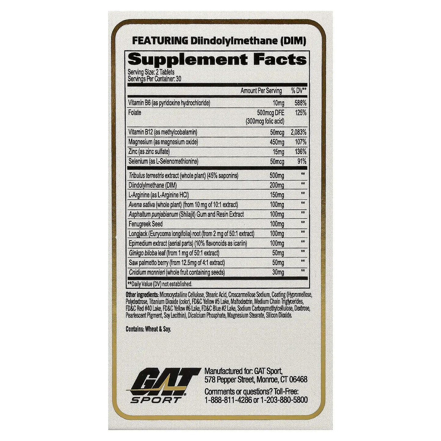 GAT Sport Testrol Gold ES – Precursor de Testosterona con Soporte Estrogénico (60 Tabletas)