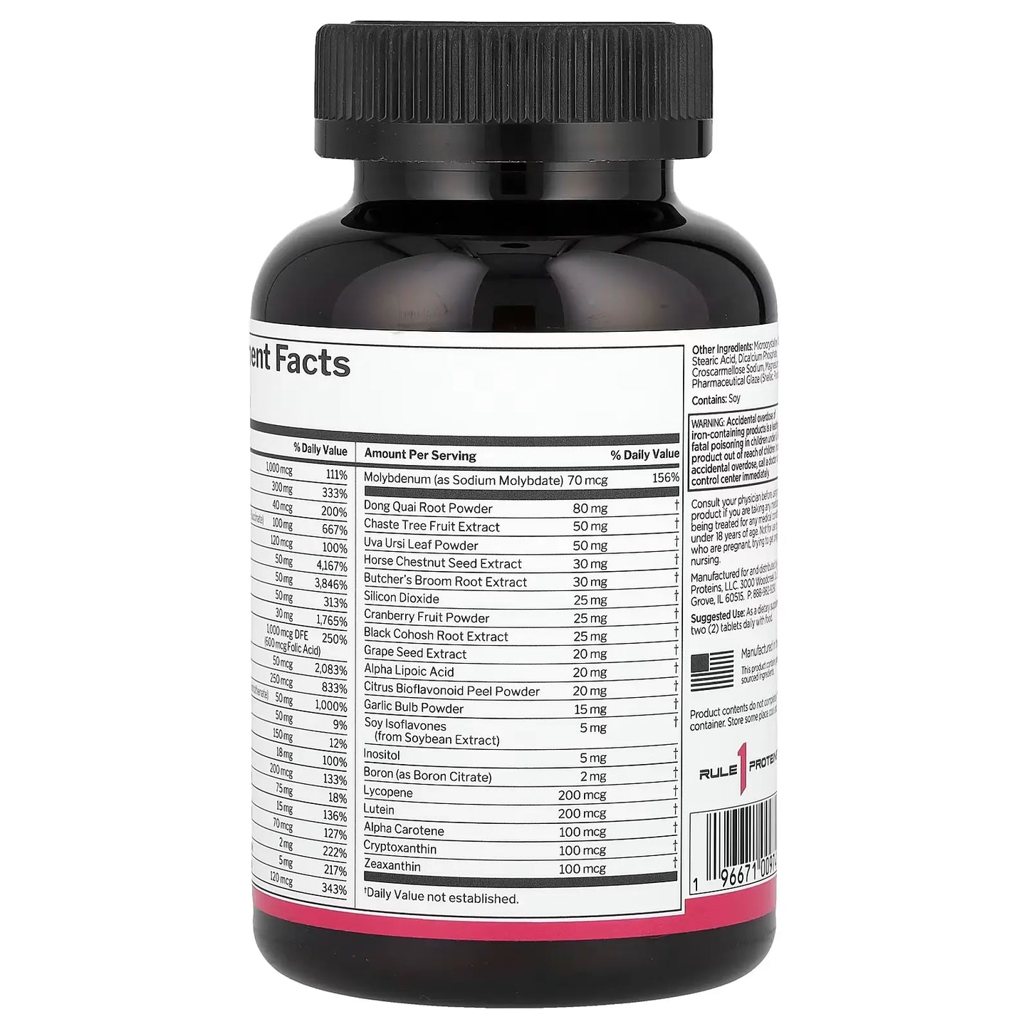 Rule 1 Women's Multi – Multivitamínico para el Estilo de Vida Activo (60 Tabletas)