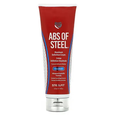 SteelFit Abs of Steel – Crema de Máxima Definición Abdominal (100 ml / 3.4 oz)