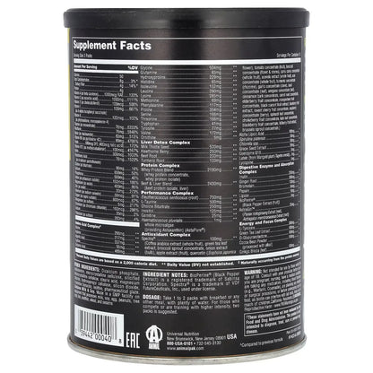 Universal Nutrition Animal Pak – El Multivitamínico y Pack de Rendimiento Definitivo (44 Packs)