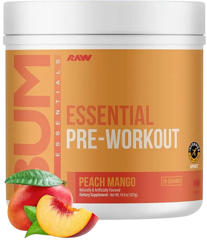 Raw Cbum Essential Pre-Workout – Sabor Watermelon Grape (30 Servicios)
